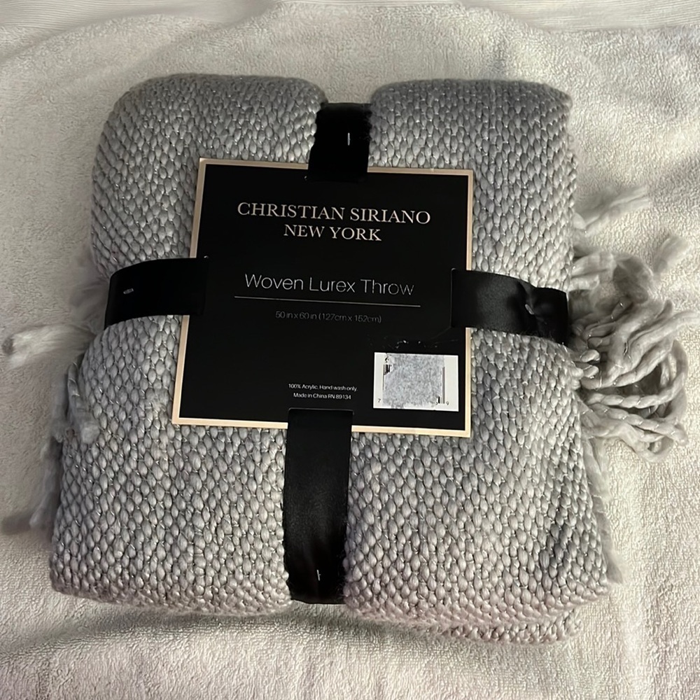 Christian Siriano Woven Lurex blanket